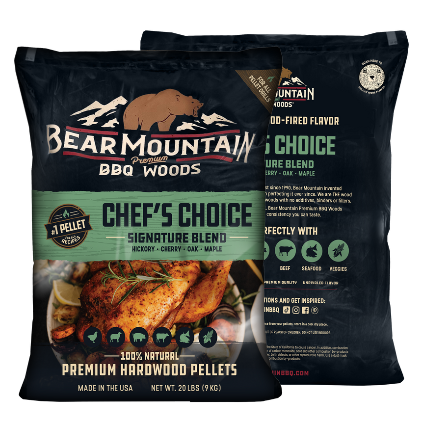 Bear Mountain Chef's Choice 100% Hardwood All Natural BBQ Wood Pellets