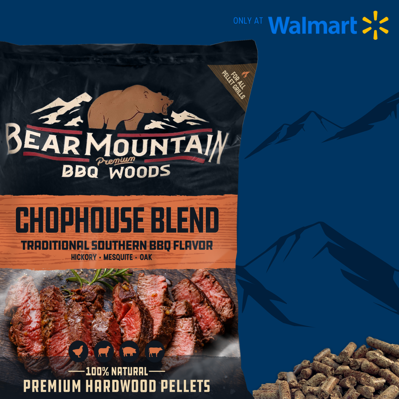 Bear Mountain Chophouse Blend BBQ Pellets