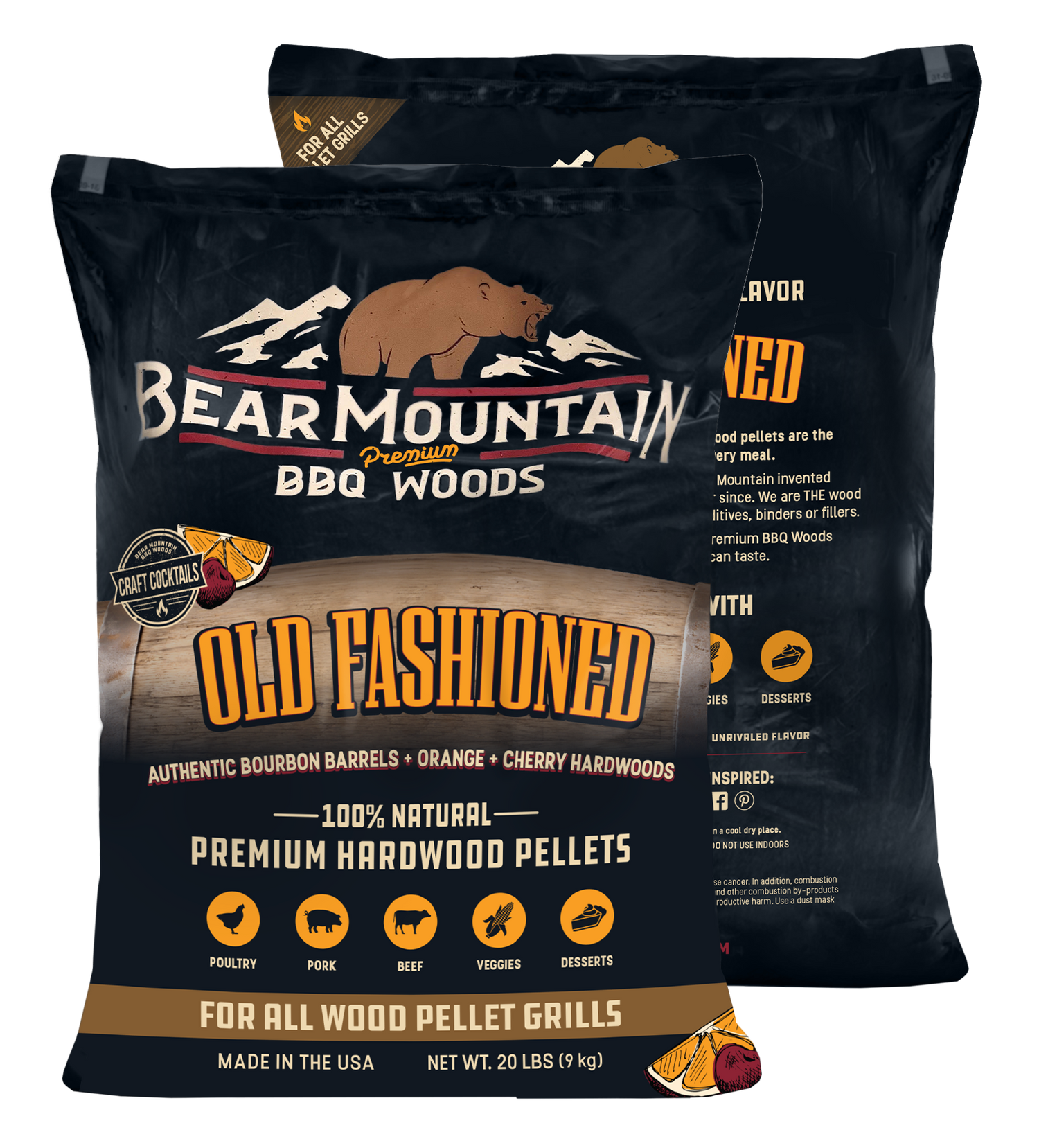Old Fashioned Craft Cocktail Blend BBQ Wood Pellets
