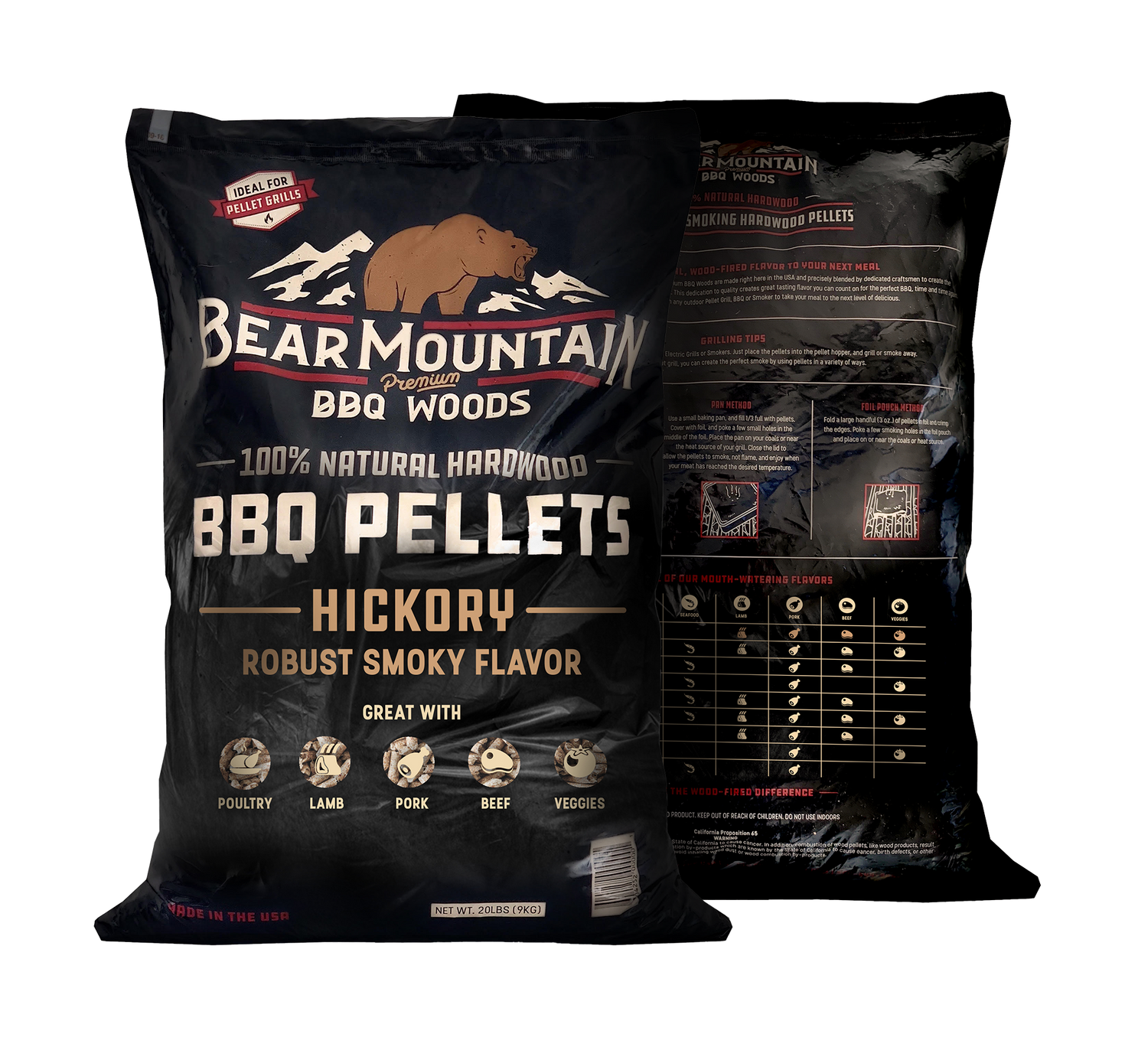 Hickory pellets top