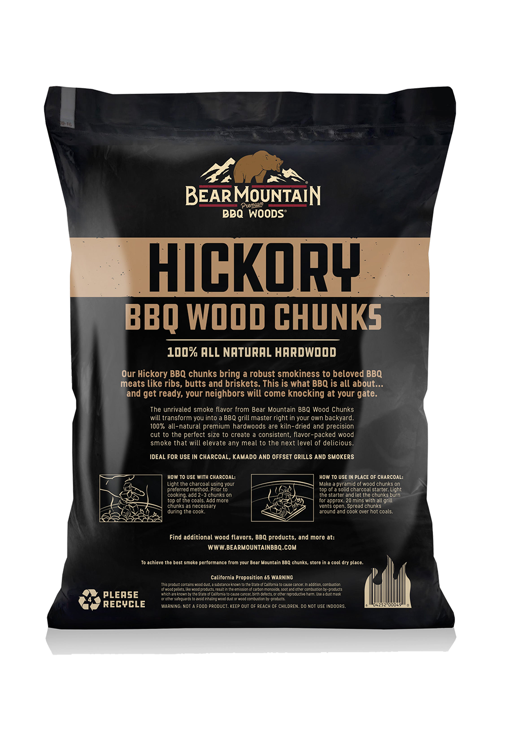 Smokehouse All Natural Flavored Apple Wood Chunks For Grilling And BBQ 2 Pack