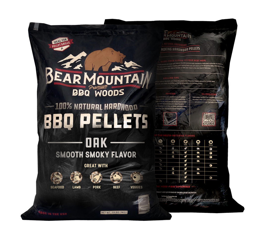 Bear Mountain Oak BBQ Wood Pellets Premium natural wood fire flavor