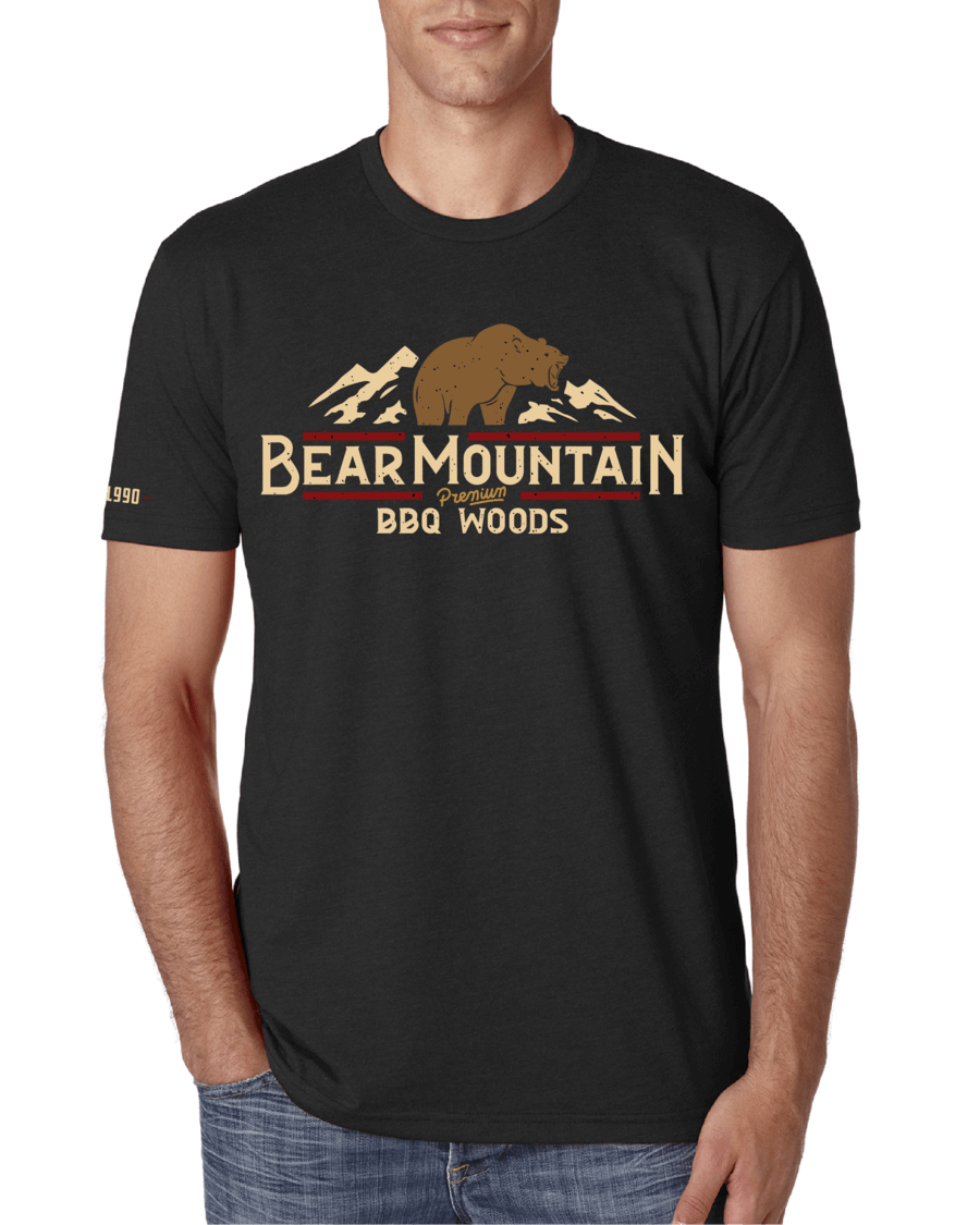Bear Mountain BBQ Black T-Shirt - Front
