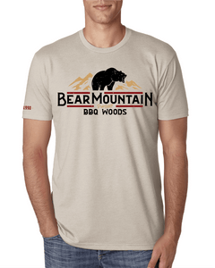Bear Mountain BBQ Tan T-Shirt - Front